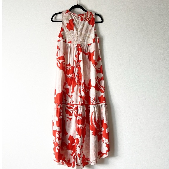 Figue Zaza Embroidered Sleeveless Tiered High-Low Midi Dress - Picture 6 of 14